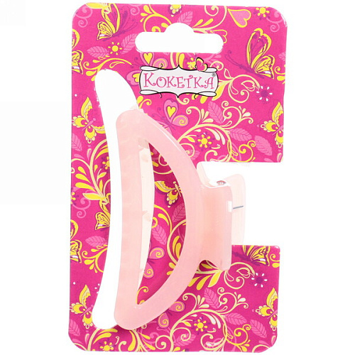 Заколка-краб для волос  на блистере Глянец-Трапеция, микс 6 цветов, 6см (Кокетка)_15