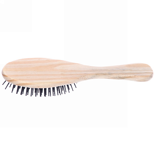 Расческа массажная деревянная, форма овал, пластиковые зубья, 21см_8