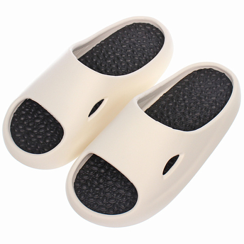 Шлепанцы женские "RELAX", цвет белый, черная стелька, р-р 36-37