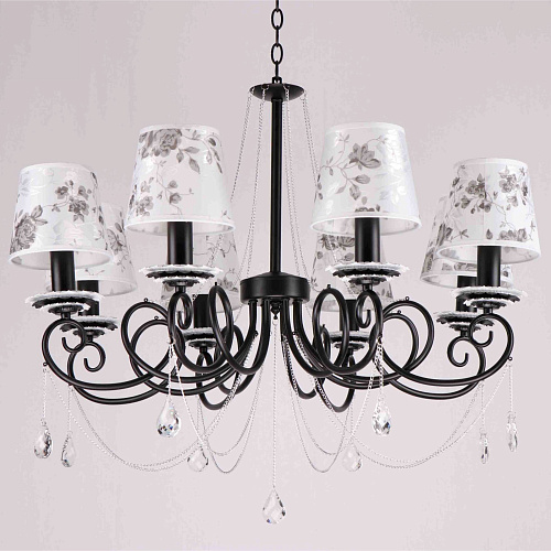 Люстра 3-6482/8 BK+WT
