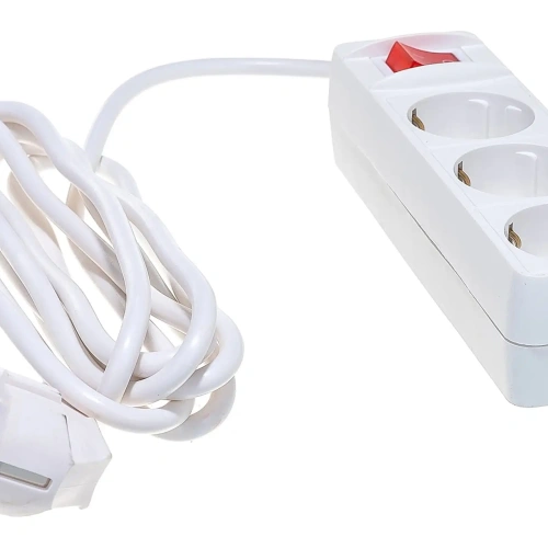 Удлинитель 3гнезда  3м с заземлением выключатель ПВС 2200Вт 3x0.75мм² Союз (45)