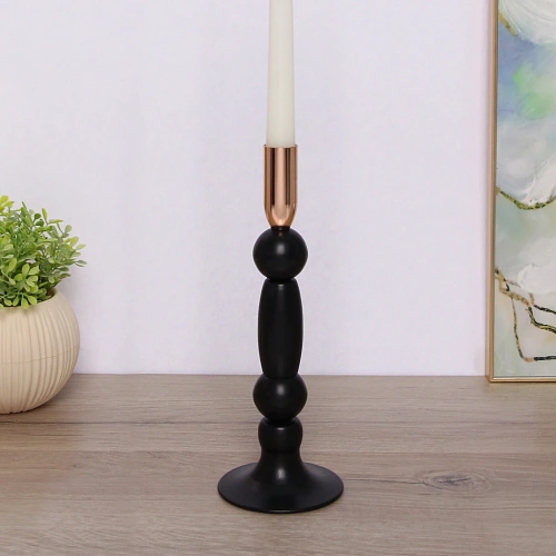 Подсвечник "FARY TALE" 9*27 см, Черный/золото