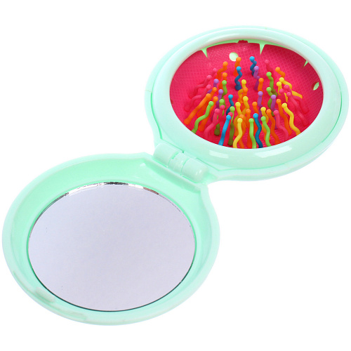 Расческа массажная складная детская АМОР, микс 4 дизайна, 6,52см (PVC коробка)_8