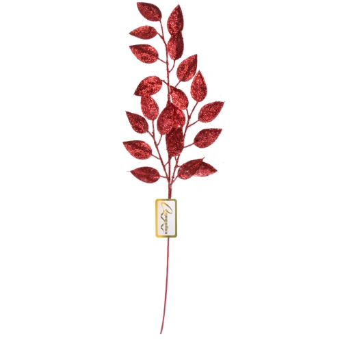 Ветка декоративная "Волшебные листья" 50 см, Красный