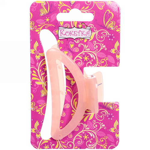 Заколка-краб для волос  на блистере Глянец-Трапеция, микс 6 цветов, 6см (Кокетка)_4