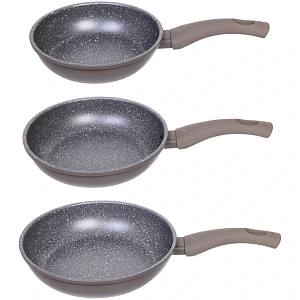 Сковорода "BAROLY" в наборе 3шт (18см, 20см,22см),  бакелитовая ручка