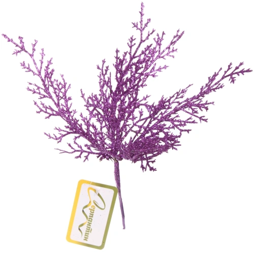 Ветка декоративная "Зимний танец" 27 см, Сиреневый