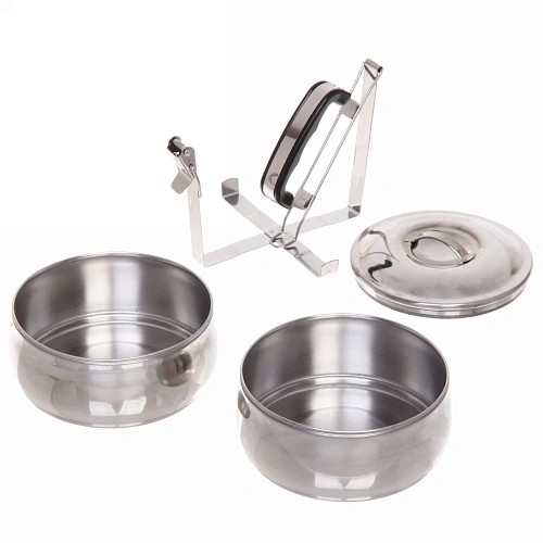 Контейнер для продуктов металлический 13,511см 2 уровня, круглый_6