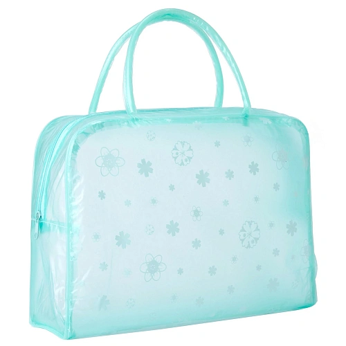 Косметичка Adventure - Feathers, ромашки, цвет мятный 2417см_6