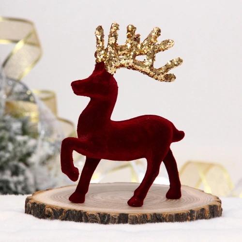 Фигурка новогодняя "Зимний олень" 9.5*4.5*12 см, Рубин
