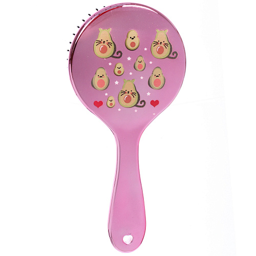 Расческа массажная зеркальная Animals, котоавокадики, микс 4 цвета, 1022 см (блистер Ultramarine)_5