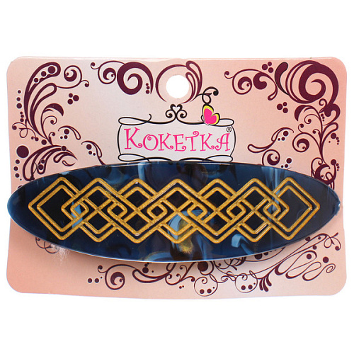 Заколка - автомат ЭКЛЕР, форма прямоугольная, чери, микс 6 цветов, 102,3см (блистер Кокетка)_7