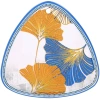 Подставка керамическая 19,5 см "Гинкго" сине-желтые листья