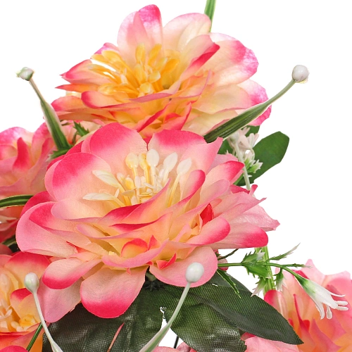 Искусственные цветы Цветочная мелодия 50см 9 цветков розово-красные_5