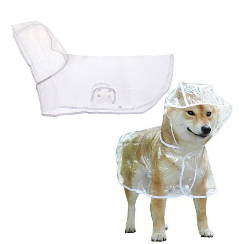 Дождевик для мелких пород собак KOMFORT, прозрачный, р XL_11