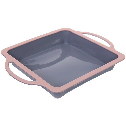 Форма силиконовая CooKstyle квадратная с ручками, 20294см, с металлической вставкой_3