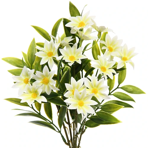 Искусственные цветы Волшебство лета 32см Космея 15 цветков белые_3