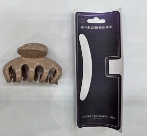 Заколка - краб для волос "AKS - MANTANA", микс 6 цветов, классика, 7*3см 