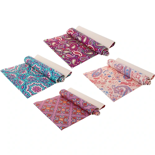 Коврик для йоги 6 мм 173х61 см Свежесть ветра PVC, микс принтов_2