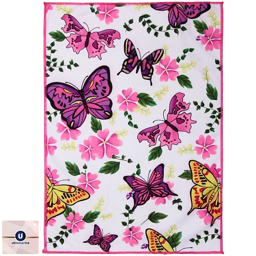 Полотенце кухонное "Summer - Бабочки" 40*57 см, микрофибра 200 гр/м2