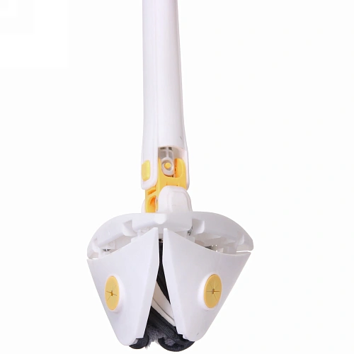 Швабра треугольная с отжимом, ручка 130 см цвет белый_10