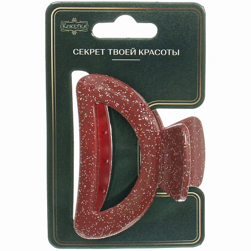 Заколка - краб для волос AKS - MANTANA, микс 6 цветов, трапеция, 63см _14