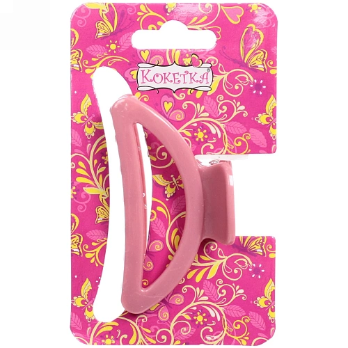 Заколка-краб для волос  на блистере Magic Gloss, трапеция, микс 6 цветов, 6,5см (Кокетка)_22