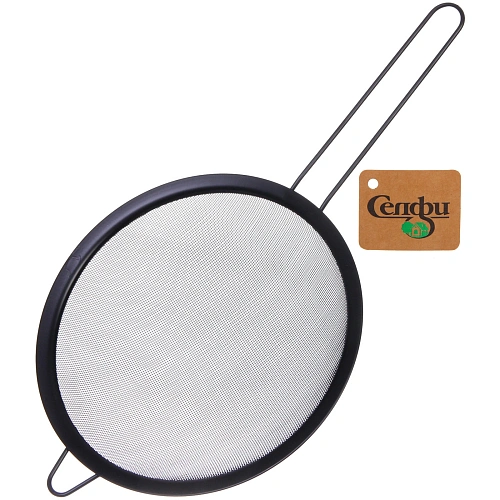 Сито металлическое "Black" 22см с ручкой 