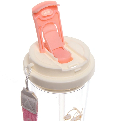 Бутылка питьевая пластиковая 500мл Ландыши, микс цветов_6