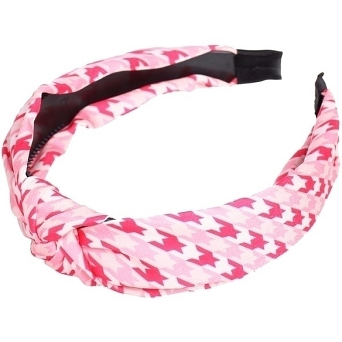 Ободок для волос ЛАФАНТАЛЬ, принт гусиная лапка, ширина 28см, микс 5 цветов (стикер на внутр часть)_4