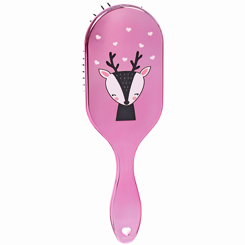 Расческа массажная зеркальная Animals, лисички, микс 4 цвета, 7,523 см (блистер Ultramarine)_6