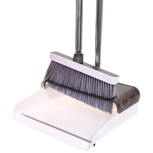 Набор для уборки, щетка для пола с совком Профи белый 8817_11