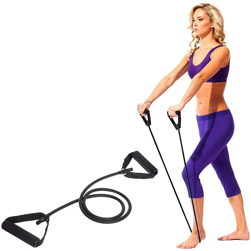 Эспандер трубчатый "Life" 1,30 м (нагрузка 13,5-15,5 кг), черный