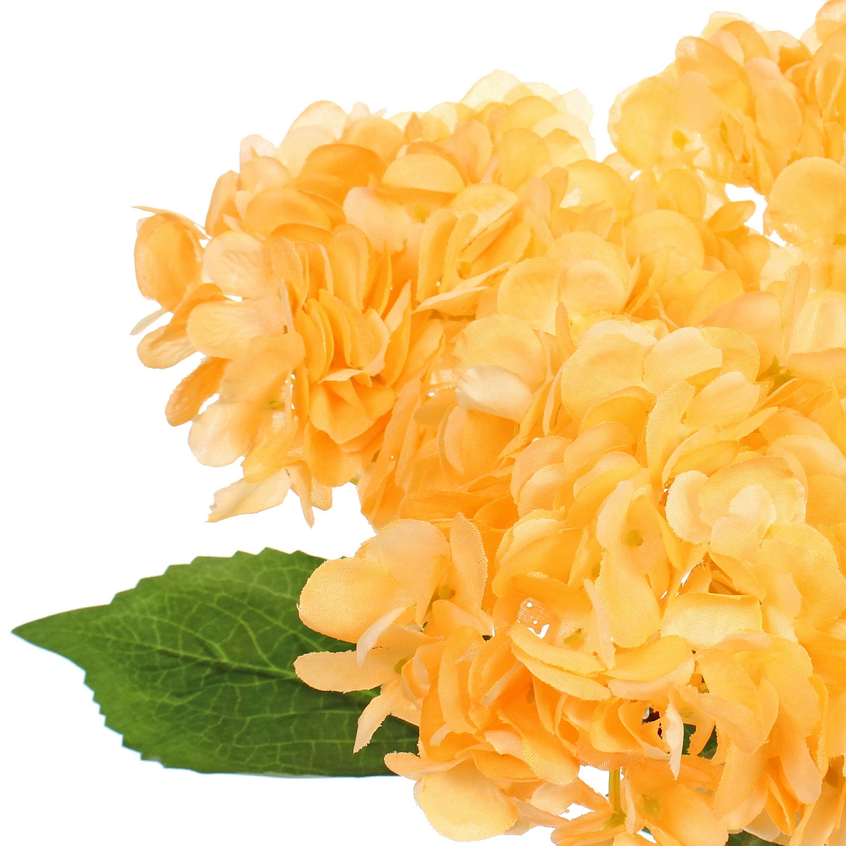 Искусственные цветы "Гортензия"  48см 5 цветков желтые
