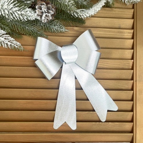 Бант на ёлку "Сказочные блики", Серебро