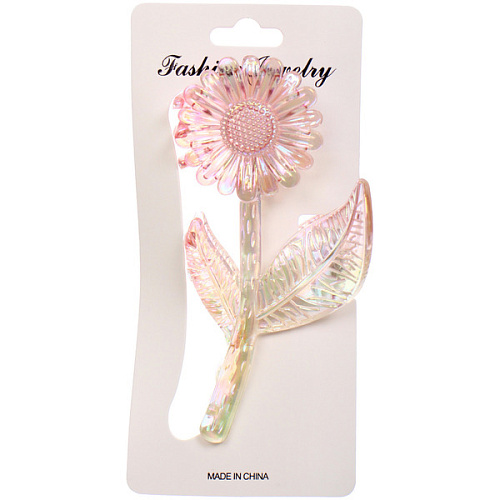 Заколка-краб для волос Мон Пион, подсолнух, микс 6 цветов, 11см (Блистер)_3