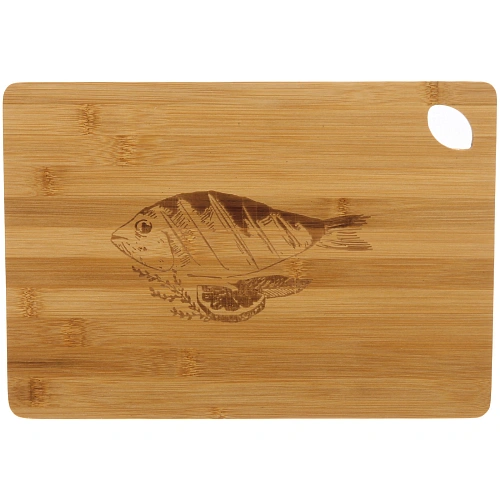 Доска бамбуковая для подачи "SHEF" 33*23см Рыба