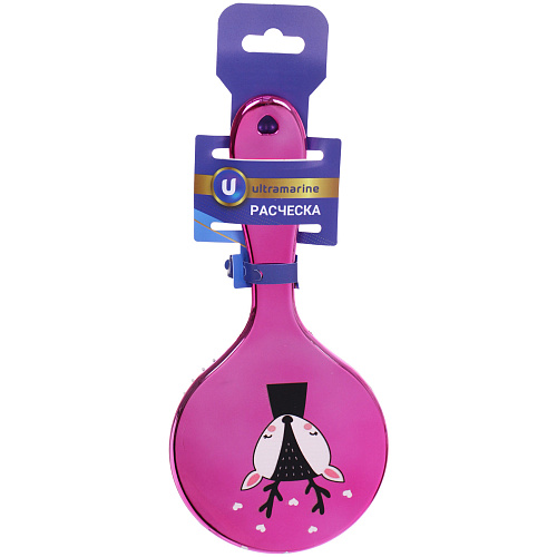 Расческа массажная зеркальная Animals, микс 4 цвета, 1022 см, блистер Ultramarine_6