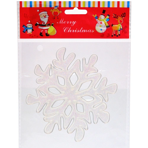 Наклейка  "Сказочная снежинка" 15*20, перламутр