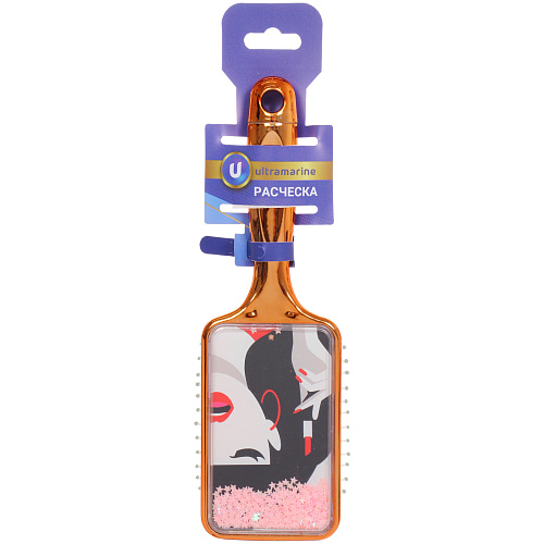 Расческа массажная зеркальная Animals, принт девушки, микс 4 цвета, 7235см, (блистер Ultramarine)_14