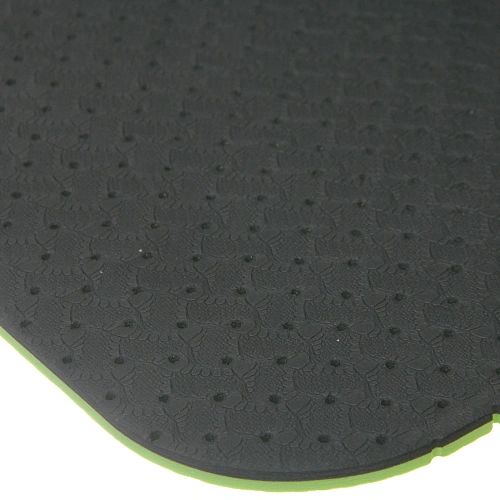 Коврик для йоги 6 мм 183х61 см Sports time перфорированный (ТРЕ), салатовыйсерый_5