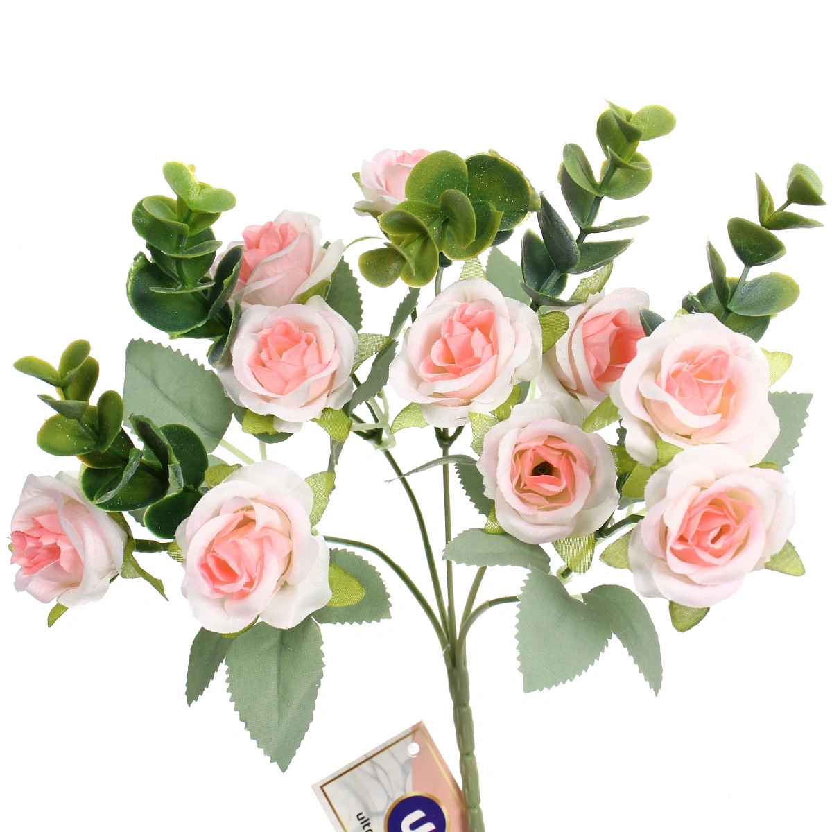 Искусственные цветы "Волшебство лета" 30см Розочки 10 цветков розовые