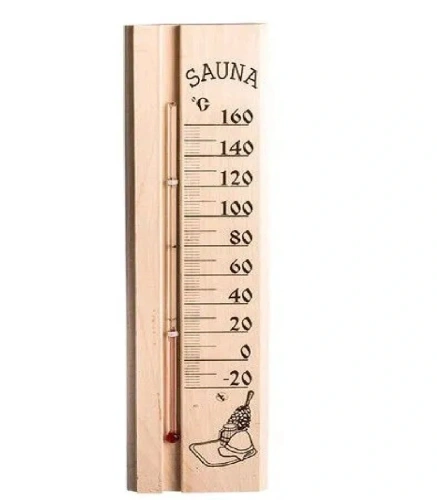 Термометр бытовой для бани и сауны "Сауна", цвет бежевый, 27*6*1,5см