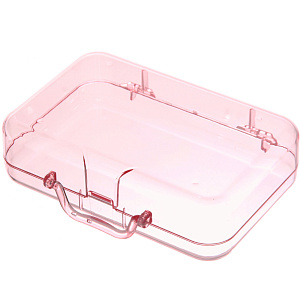 Шкатулка пластиковая "KiKi HAUS", чемоданчик, цвет розовый, 17.8*11.8*5см (в пакете)