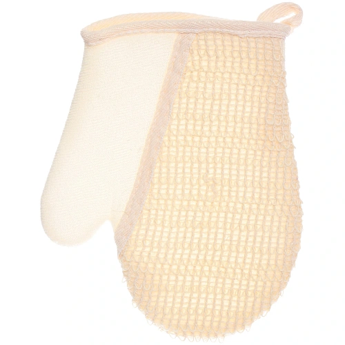 Мочалка - варежка массажная SANTA MONIKA - SENDU, цвет белый, 1822см (ZIP пакет)_5