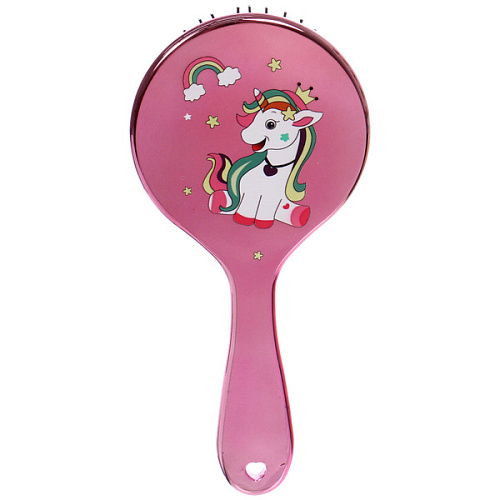 Расческа массажная детская зеркальная Animals, радуга, микс 4 цвета, 1022см (блистер Ultramarine)_3