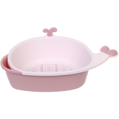 Дуршлаг пластиковый "SEGRETO" Кит 33*21,5*12см пыльная роза