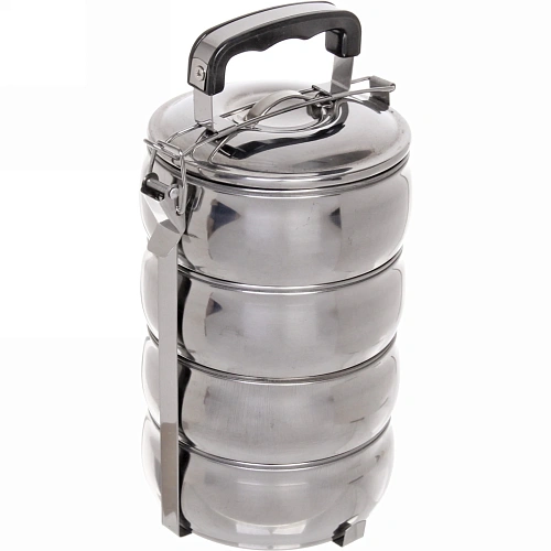 Контейнер для продуктов металлический 13,522см 4 уровня, круглый_5