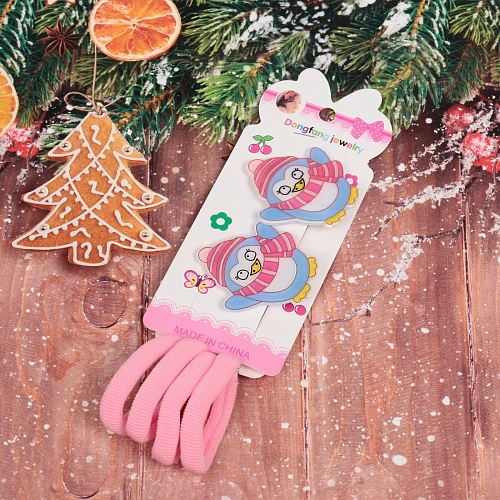 Аксессуары для волос детские 6шт БИСКВИТ, Пингвин,146см_3