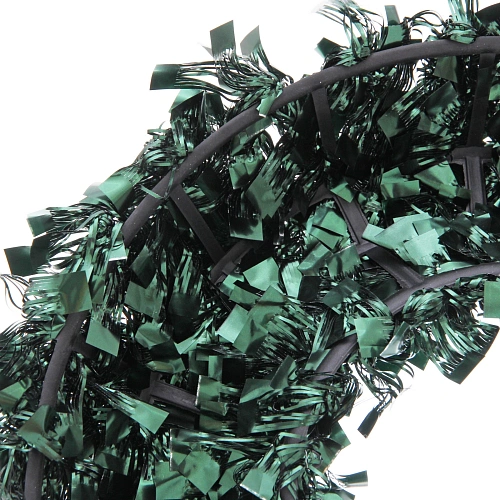 Венок декоративный TINSEL Изящное сияние 38 см, Изумруд_4